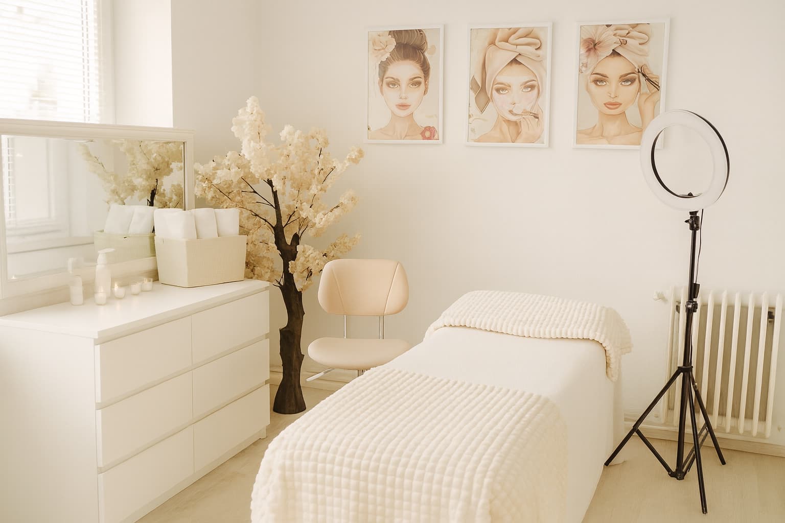Premium salon interijer sa smirenom atmosferom